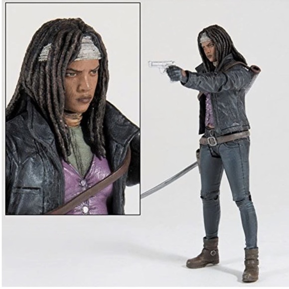 The Walking Dead Michonne plastic action Figurine & Accessories Fan Show Zombie - Picture 8 of 8